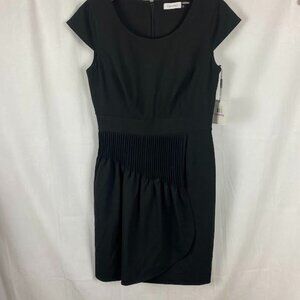 Calvin Klein Cap Sleeve Knee-Length‎ Black Dress Sz 6.